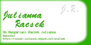 julianna racsek business card